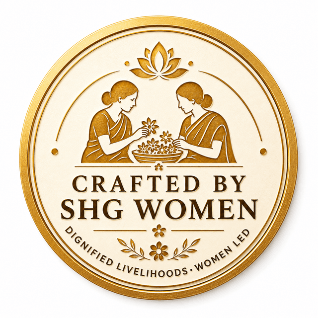 Crafted by SHG Women Amrit Dhara assurance seal