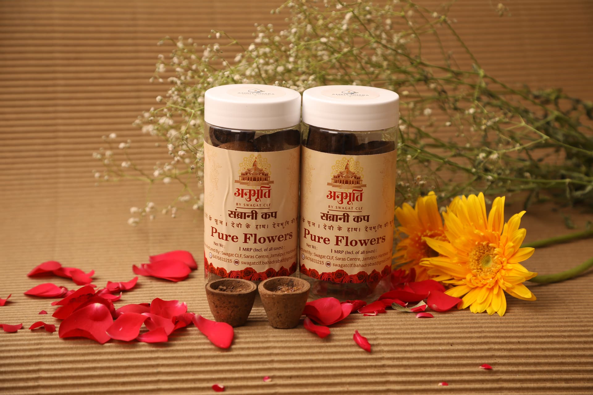 Pure Flowers Sambrani Cups