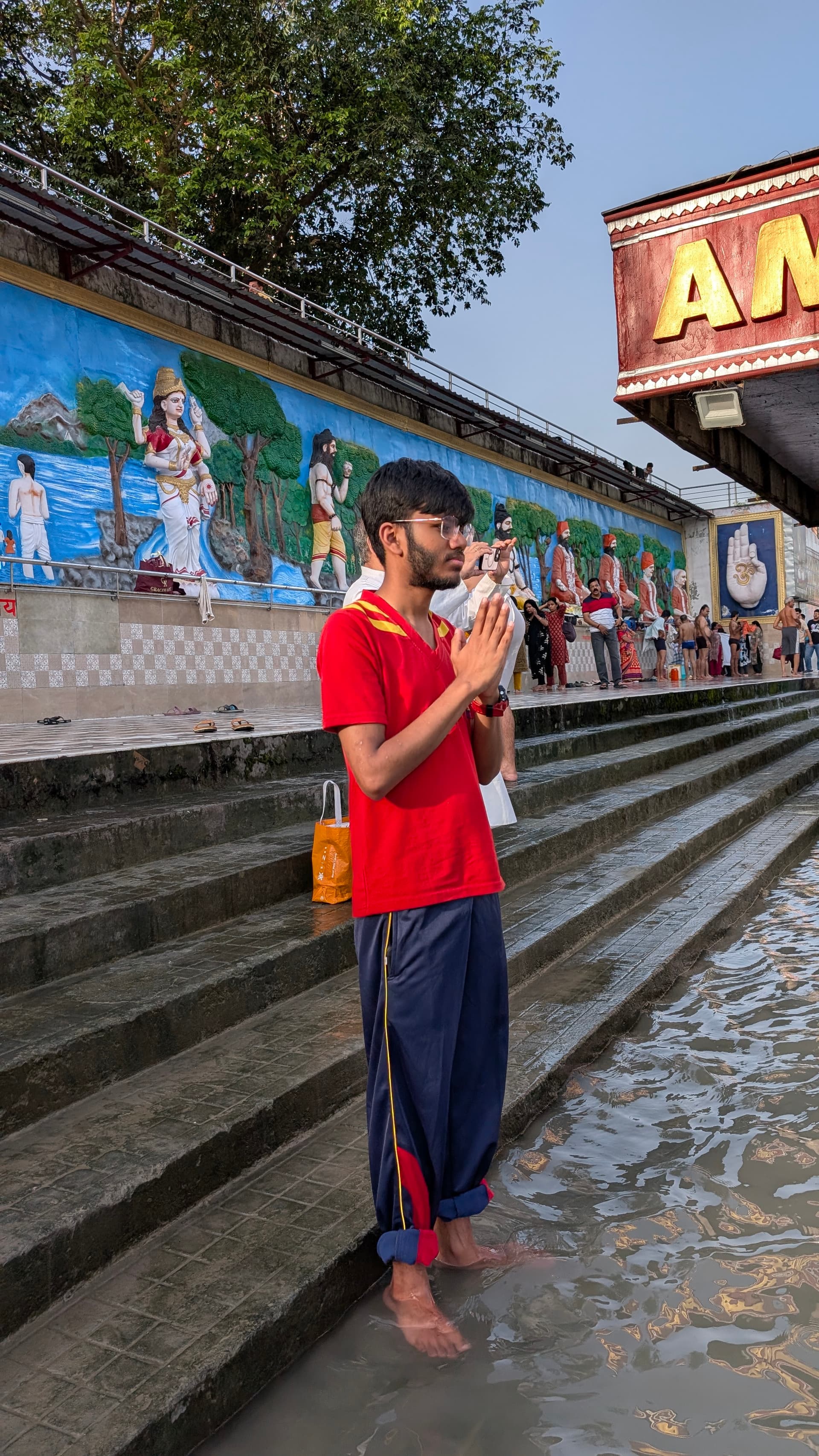 Moulik during the Haridwar field visit